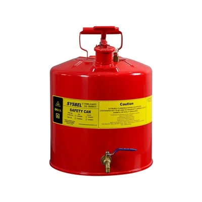 SYSBEL Veiligheidsdoseerbus 5 Gallon (19L) Rood|Type I veiligheidsblik voor brandbare vloeistoffen – SCAN006R